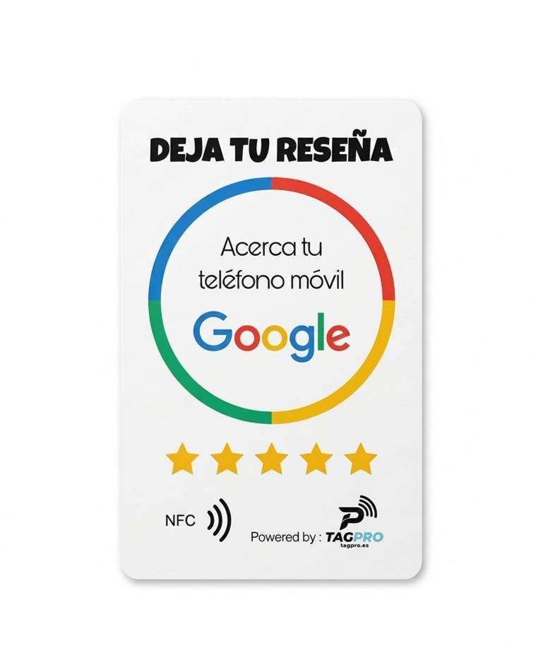 Tarjeta NFC reseñas de google maps