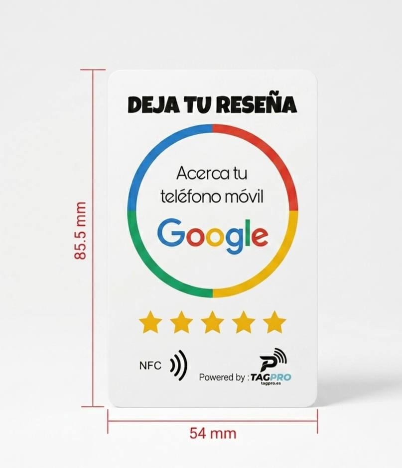 Tarjeta NFC reseñas de google maps