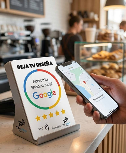Tarjeta NFC reseñas de google maps